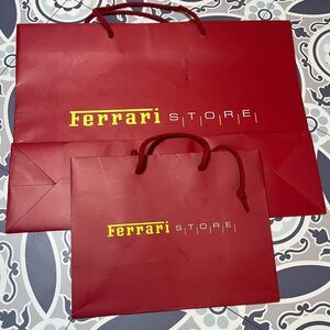 Ferrari Store Red and Yellow Gift Bags